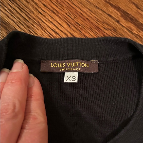 Louis Vuitton uniforms Black Cardigan with Tan Details - Picture 3 of 5